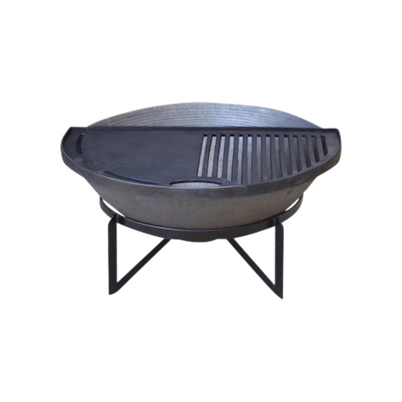 Cubist 75 Cast Iron Fire Pit Rust