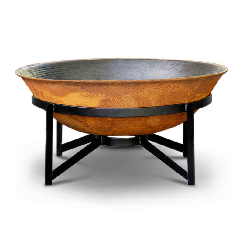 Cubist 75 Cast Iron Fire Pit Rust