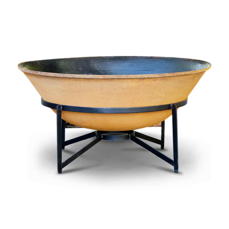 Cubist 90 Cast Iron Fire Pit Rust