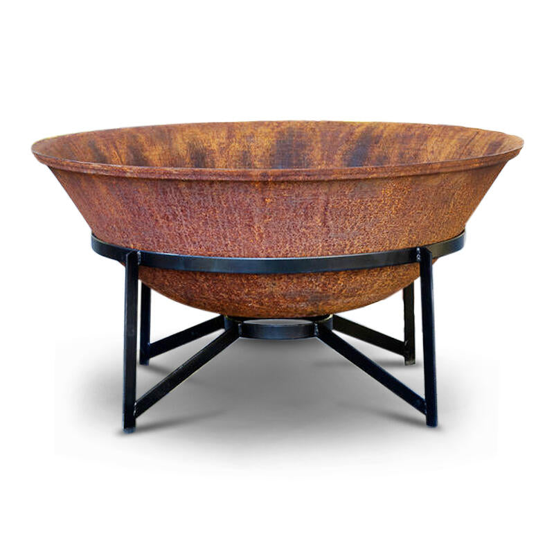 Cubist 110 Cast Iron Fire Pit Rust